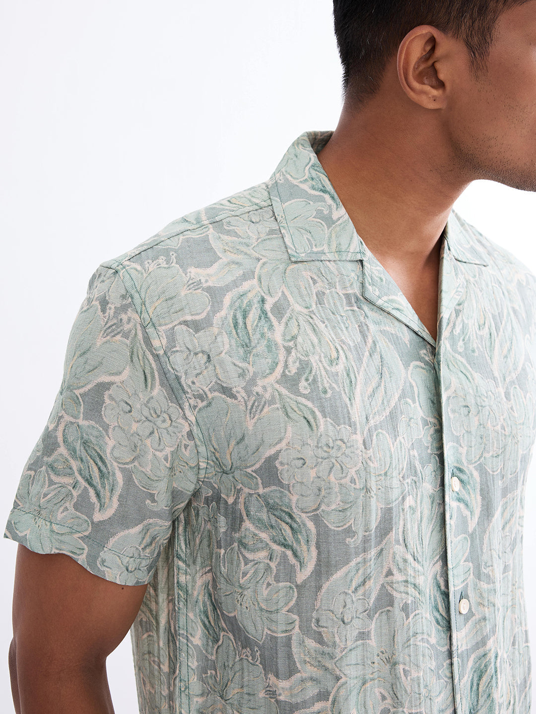 Men Shirt Green Relaxed Fit