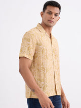 Men Shirt Yellow Relaxed Fit