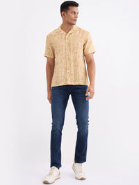 Men Shirt Yellow Relaxed Fit