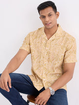 Men Shirt Yellow Relaxed Fit