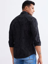 Men Shirt Black Slim Fit