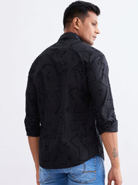 Men Shirt Black Slim Fit