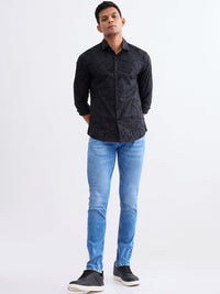 Men Shirt Black Slim Fit
