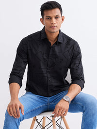 Men Shirt Black Slim Fit