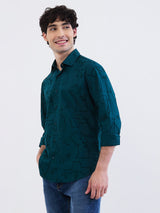 Men Shirt Green Slim Fit