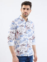 Men Shirt Blue Slim Fit
