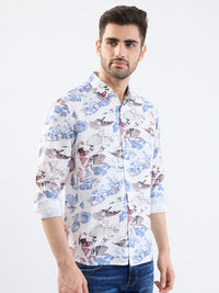 Men Shirt Blue Slim Fit