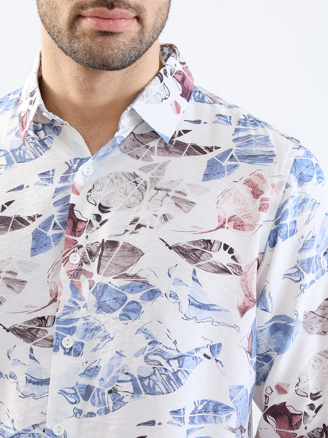 Spykar Air Force Blue Slim Fit Casual Shirts For Men