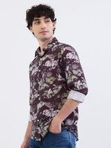 Men Shirt Red Slim Fit