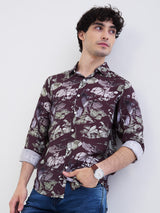 Men Shirt Red Slim Fit