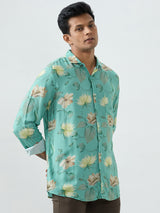 Men Shirt Green Slim Fit