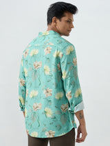 Men Shirt Green Slim Fit