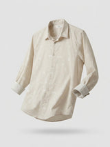 Men Shirt Print Grey Regular Fit
