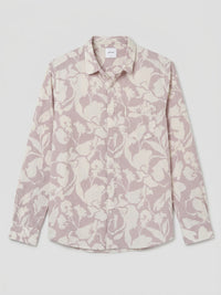 Men Shirt Print Pink Regular Fit