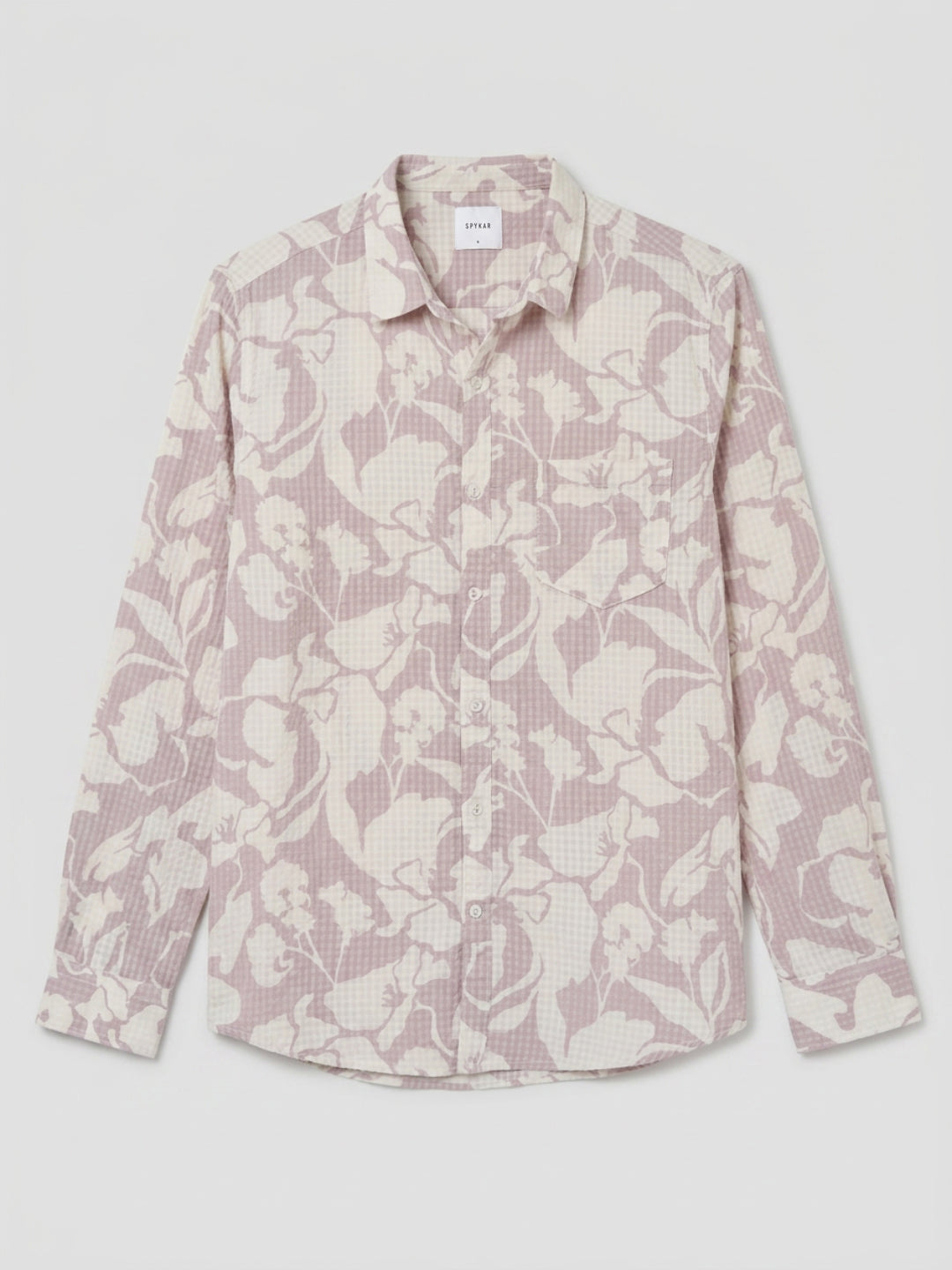 Men Shirt Print Pink Regular Fit