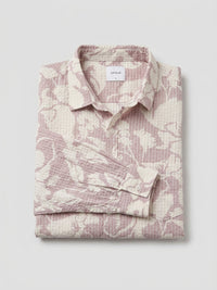 Men Shirt Print Pink Regular Fit