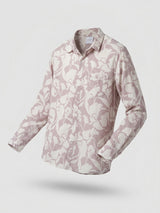 Men Shirt Print Pink Regular Fit