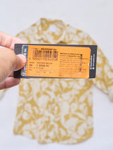Men Shirt Print Yellow Regular Fit