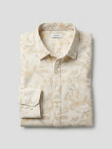 Men Shirt Print Off-White Regular Fit
