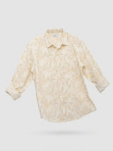 Men Shirt Print Off-White Regular Fit