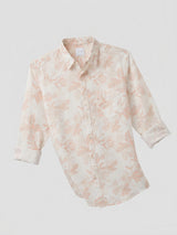 Men Shirt Print Off-White Regular Fit