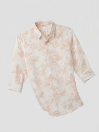 Men Shirt Print Off-White Regular Fit