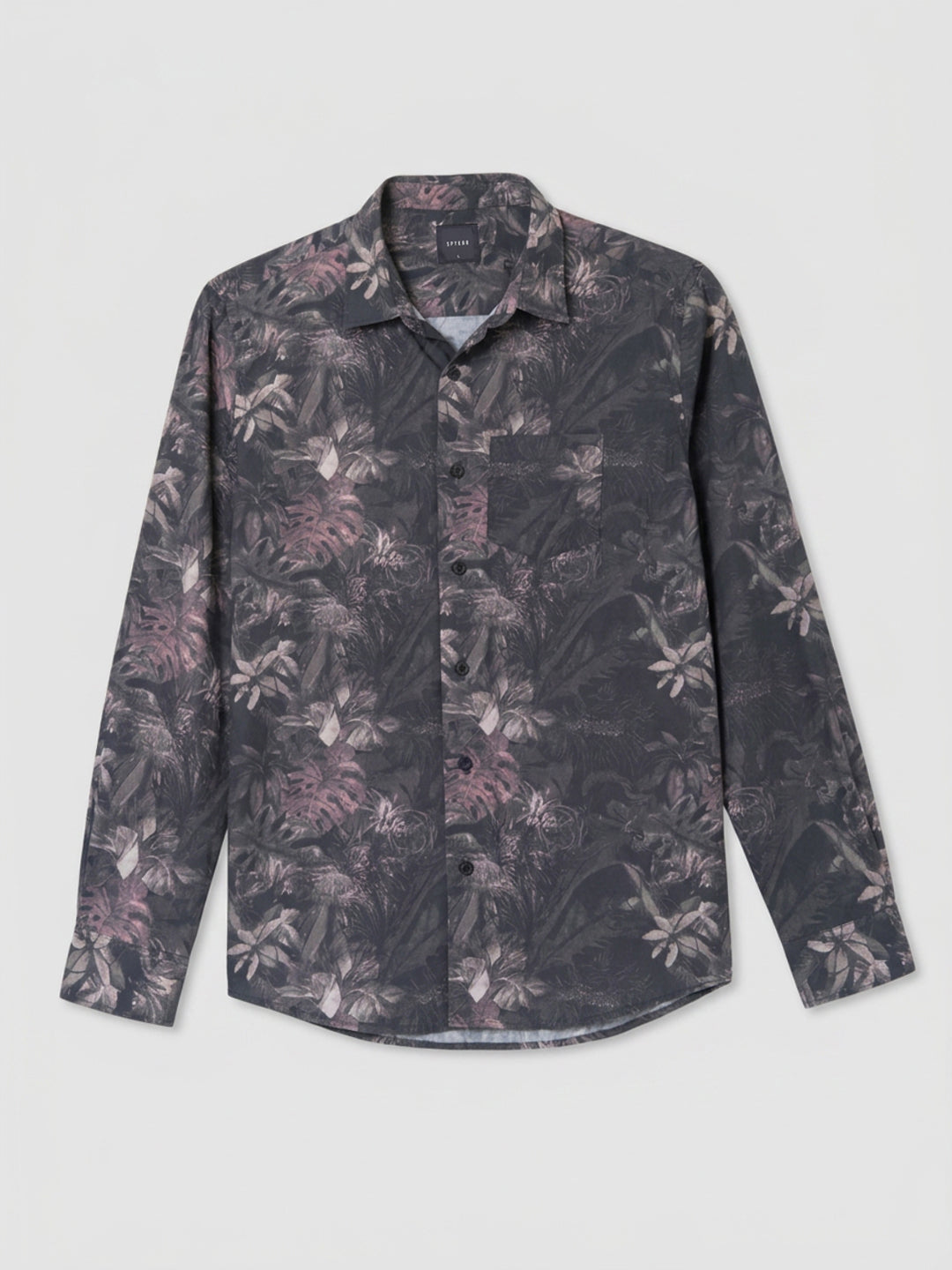 Men Shirt Print Black Regular Fit