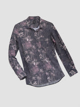 Men Shirt Print Black Regular Fit