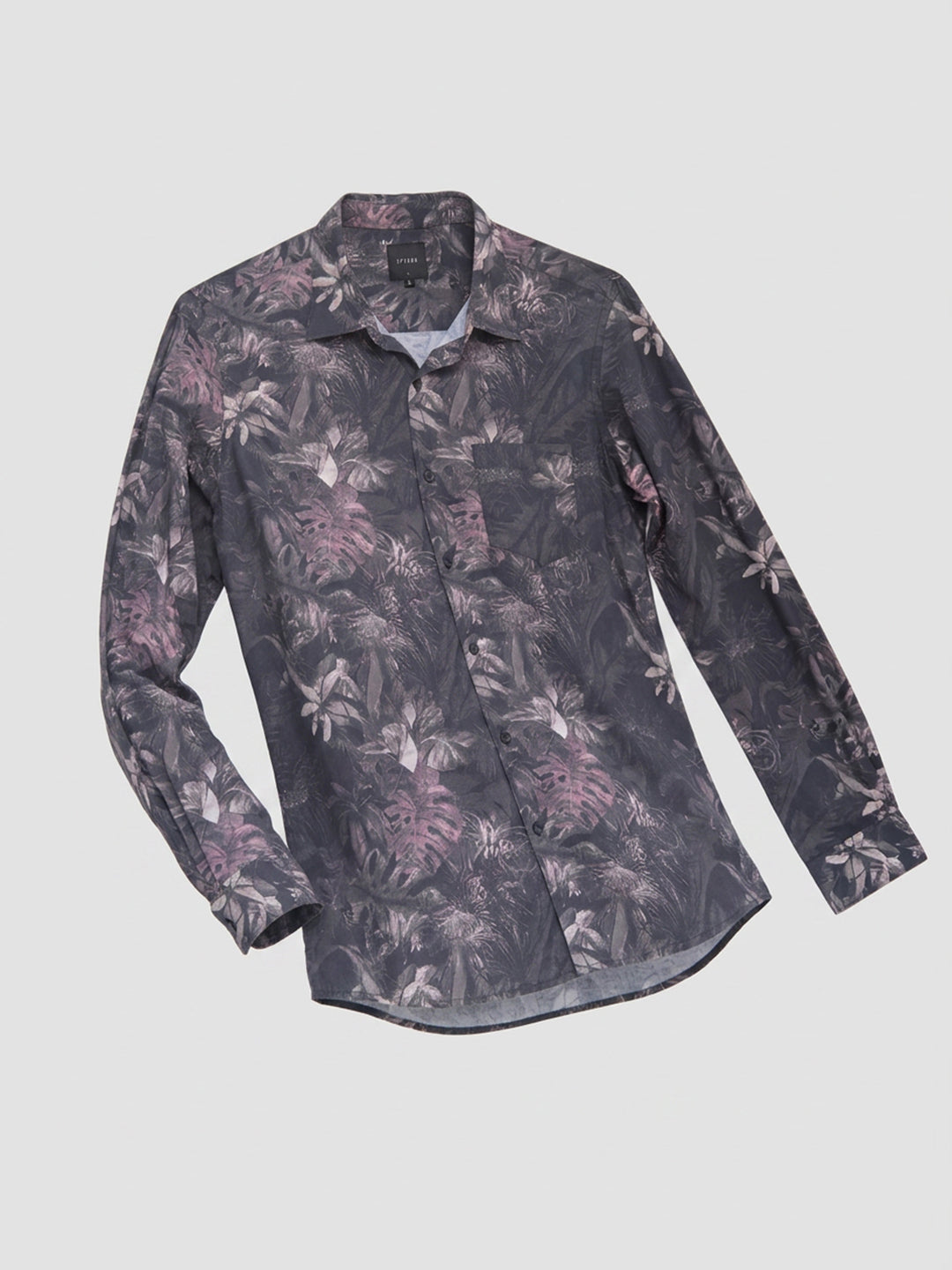 Men Shirt Print Black Regular Fit