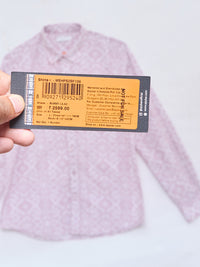 Men Shirt Print Lilac Regular Fit