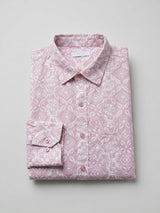 Men Shirt Print Lilac Regular Fit