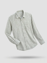 Men Shirt Print Green Regular Fit