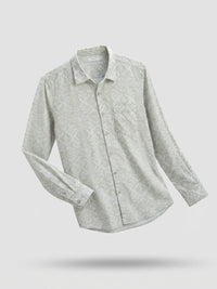 Men Shirt Print Green Regular Fit