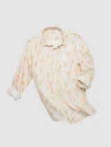 Men Shirt Print Beige Regular Fit