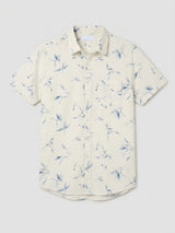 Men Shirt Print Blue Regular Fit