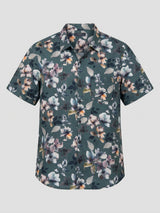 Men Shirt Print Green Regular Fit