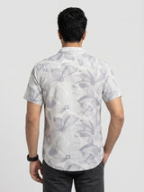 Men Shirt Print Lilac Regular Fit
