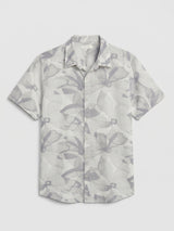 Men Shirt Print Lilac Regular Fit