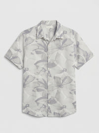Men Shirt Print Lilac Regular Fit