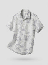Men Shirt Print Lilac Regular Fit