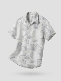 Men Shirt Print Lilac Regular Fit