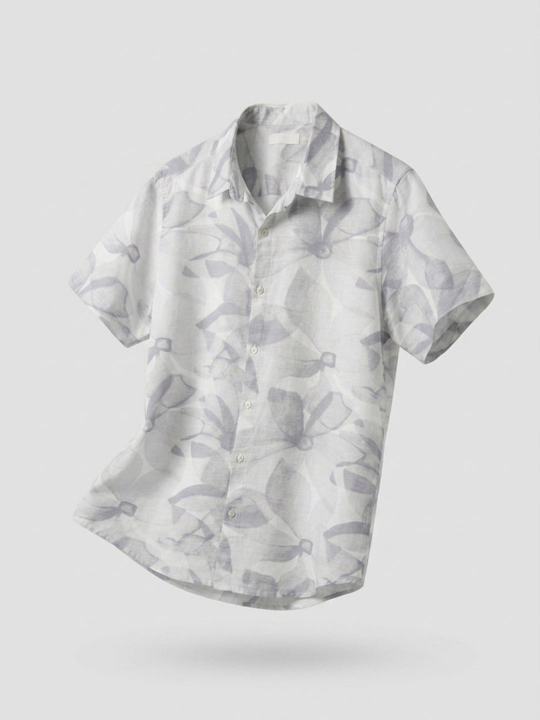 Men Shirt Print Lilac Regular Fit