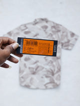 Men Shirt Print Beige Regular Fit