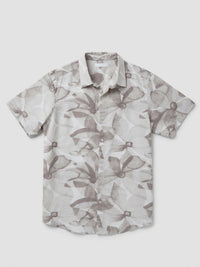 Men Shirt Print Beige Regular Fit