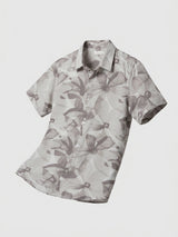 Men Shirt Print Beige Regular Fit