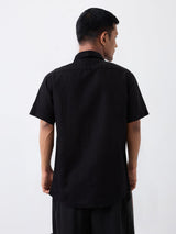 Men Black Slim Fit Casual Shirt