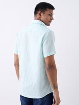 Men Green Slim Fit Casual Shirt