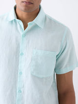 Men Green Slim Fit Casual Shirt