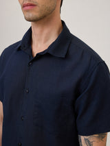 Spykar Slim Fit Blue Solid Casual Shirt For Men