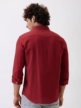 Men Shirt Red Slim Fit